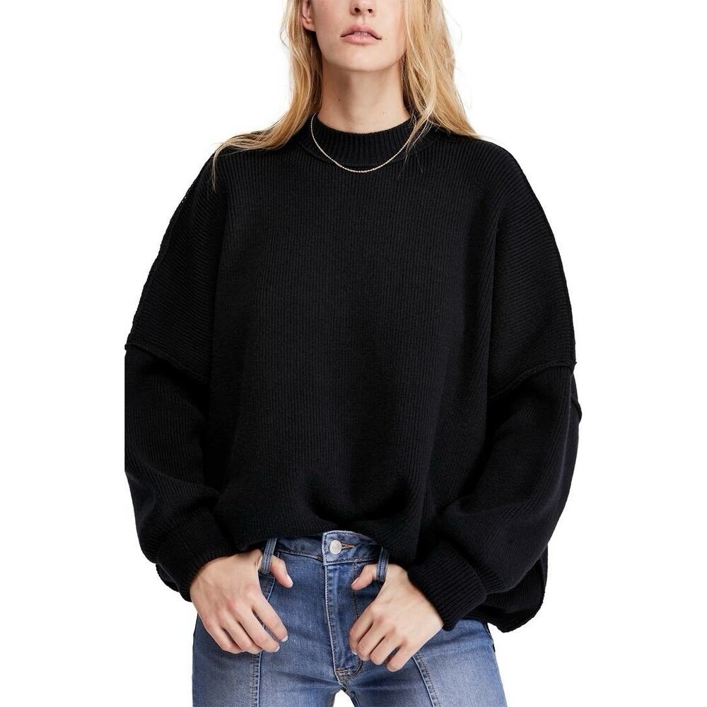 FREE PEOPLE Womens S/P Easy Street Ribbed Knit Tunic Sweater Top Travel Vacation